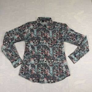 Cruel Girl Womens Paisley Western Snap Shirt Long Sleeve Multicolor Medium